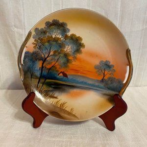 Vintage Noritaki Fall Country Scene Decorative Pla